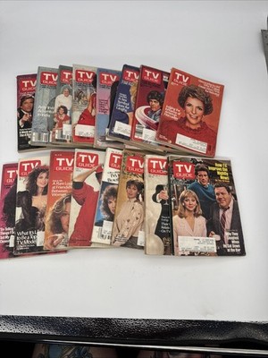 Vintage 1984 TV Guide Lot Of 16 A Team Cheers Happy Days Webster Dallas
