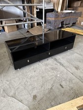 Malone Three Drawer Gloss TV Unit Black Dwell Designer RRP £450