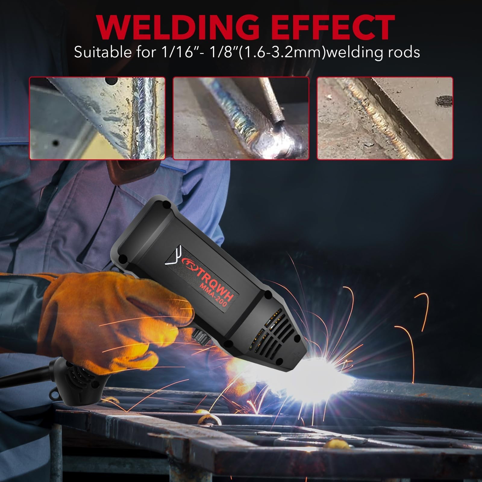 TRQWH 120A Welding Machine Handheld 110V Portable Stick Welder ARC Welder Mac...