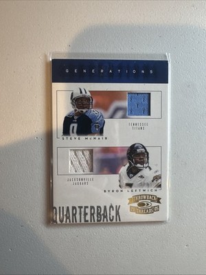 2005 Donruss Throwback Threads Materials/50 Steve McNair Byron Leftwich #TB