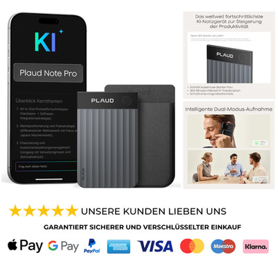 KI-Diktiergerät Plaud Note Pro Audio Recorder Multimodale Eingabe