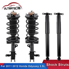 4Pcs Front+Rear Shock Struts & Coil Spring Assembly For 2011 2012 Honda Odyssey