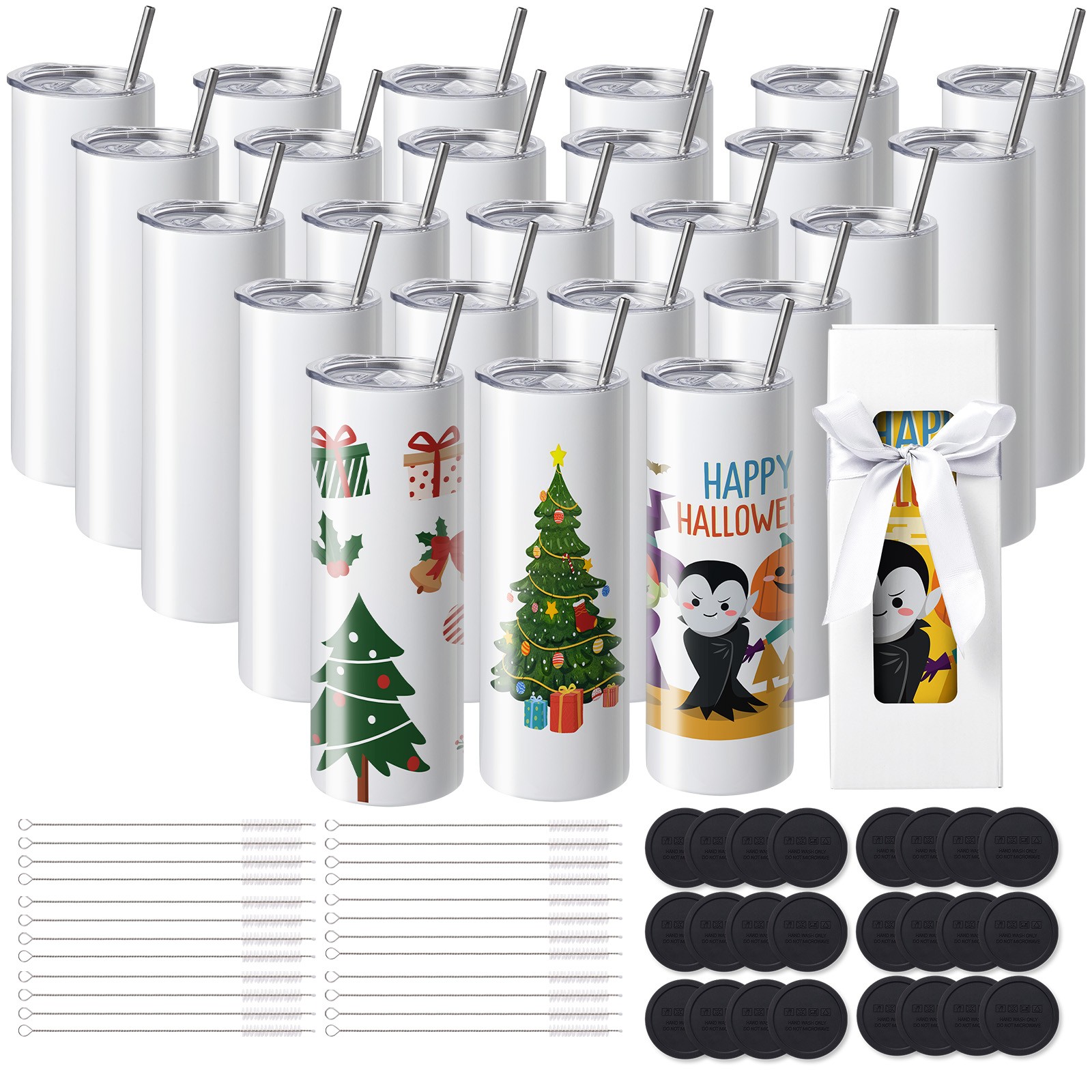 Gobelet à sublimation VEVOR personnalisé 59 cL pour cadeaux d'anniversaire et fêtes x24