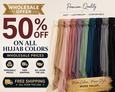 Women's Premium Chiffon Scarf Soft Lightweight Head Scarf Wrap Shawl Hijab