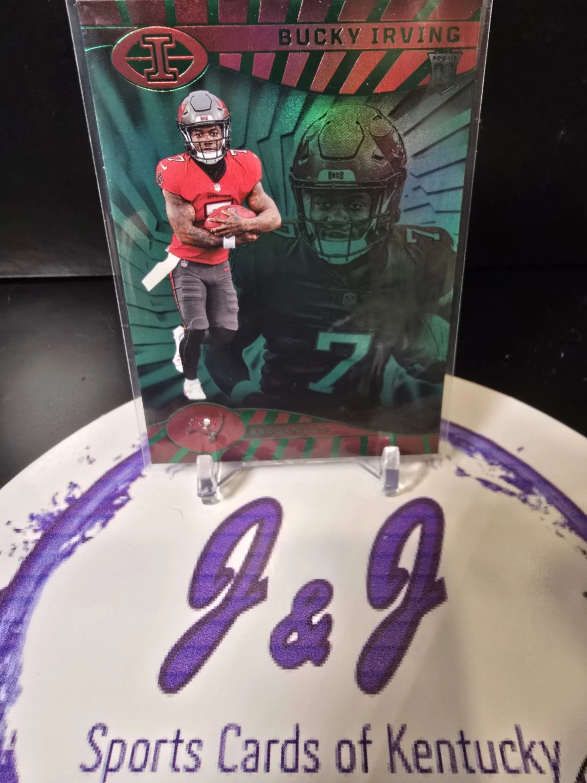 Bucky Irving  2024 Illusions RC Emerald Trophy Collection #85 TB Buccaneers