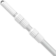 Professional 15 Foot Swimming Pool Pole Telescopic Aluminum Fits Pool Net Skimme