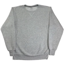 Vintage y2k Russell Athletic Blank Crewneck Men's Large Athletic Grey Sweatshirt
