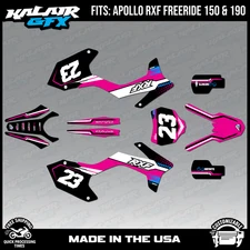 Graphics Kit for Apollo RXF Freeride 150 190 Viper Series - Magenta