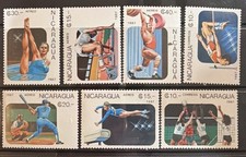 DP Stamps Nicaragua 1987 SC 1646-1652  MNH Set Pan American Games Sports