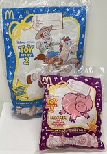 De colección McDonald's Happy Meal Toy Story 2 Dispensador de Caramelos Leñoso/Ojo de Buey y Hamm RARO