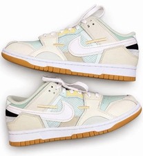 Nike Dunk Low Men  s 8 Scrap Sea Glass Sail White Beige Gum Brown DB0500-100 EUC