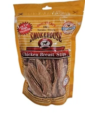 Smokehouse 100% Natural Chicken Breast Strips Dog Treats 16 oz