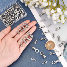 4 Sizes 70 Pcs Ball Chain Loop Connectors, Fit for 2.4Mm/3Mm/4.5Mm/6Mm Real 3...