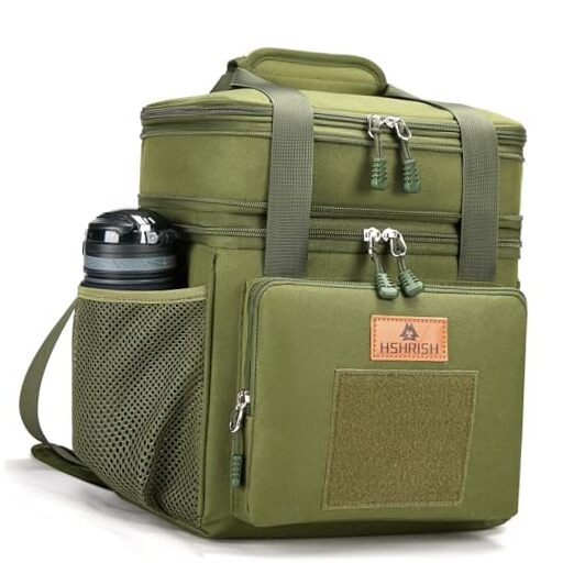 Expandable XLarge Tactical Lunch Box for Adults, Extra Large T_Army Green
