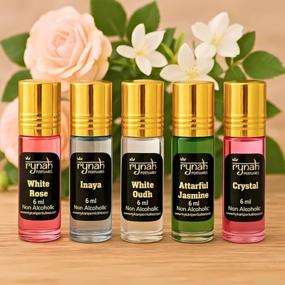 Rynah Attar Set for Women 5x6ml Roll-On Non-Alcoholic Perfume Oils
