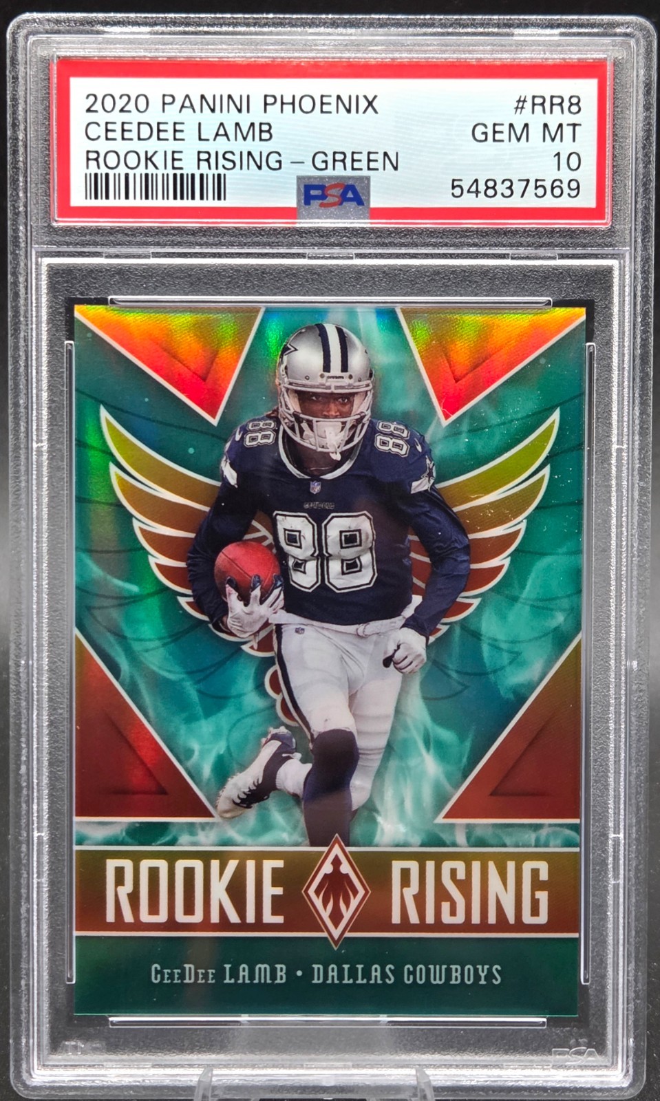2020 Phoenix GREEN REFRACTOR ~ CEEDEE LAMB RC Card /25 PSA 10 GEM MINT (Pop 3)