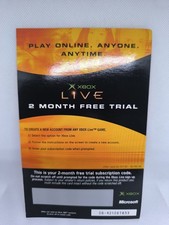 Original Microsoft Xbox Live 2 Month Trial Code Unused - RARE - VGC.