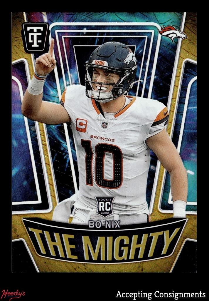 Bo Nix Panini Totally Certified the Mighty #20 Mirror Platinum Gold