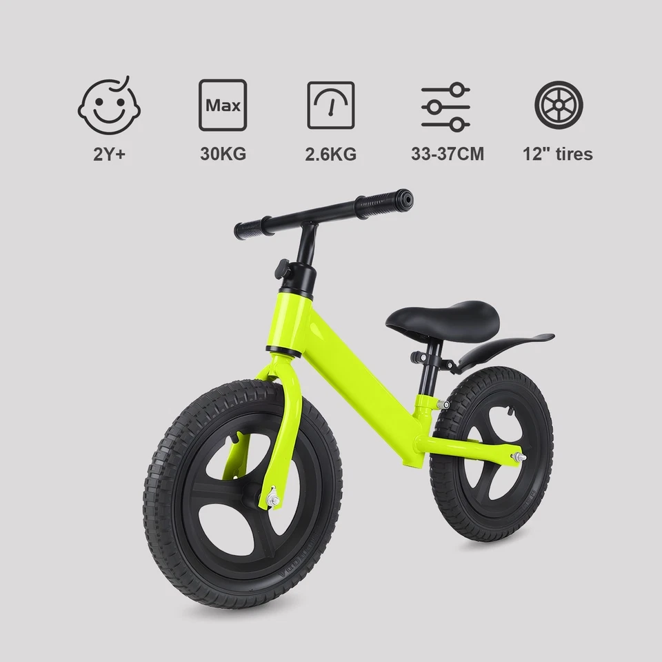 Laufrad Lauflernrad Fahrrad Kinderrad höhenverstellbar 12 zoll Kohlenstoff Stahl - Bild 4 von 4