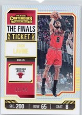 2023-24 Panini Contenders #41 Zach LaVine The Finals Ticket #/49