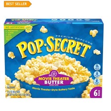 Pop Secret Microwave Popcorn - Movie Theater Butter Flavor, 3.2 Oz 6 Bags 