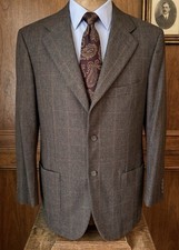 GIANLUCA ISAIA Napoli Multi-color 2 Btn Wool Sport Coat 42 Cashmere Wool