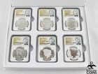 Set of 6: 2024 Morgan & Peace Dollar Silver Coins NGC MS70 & PF70 Ultra Cameo