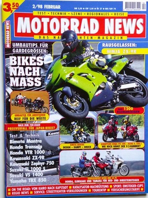 MN 2-98+BIMOTA MANTRA+HONDA VTR 1000 TRANSALP+SUZUKI TL 1000+TRX 850+ZEPHYR+ZX9R