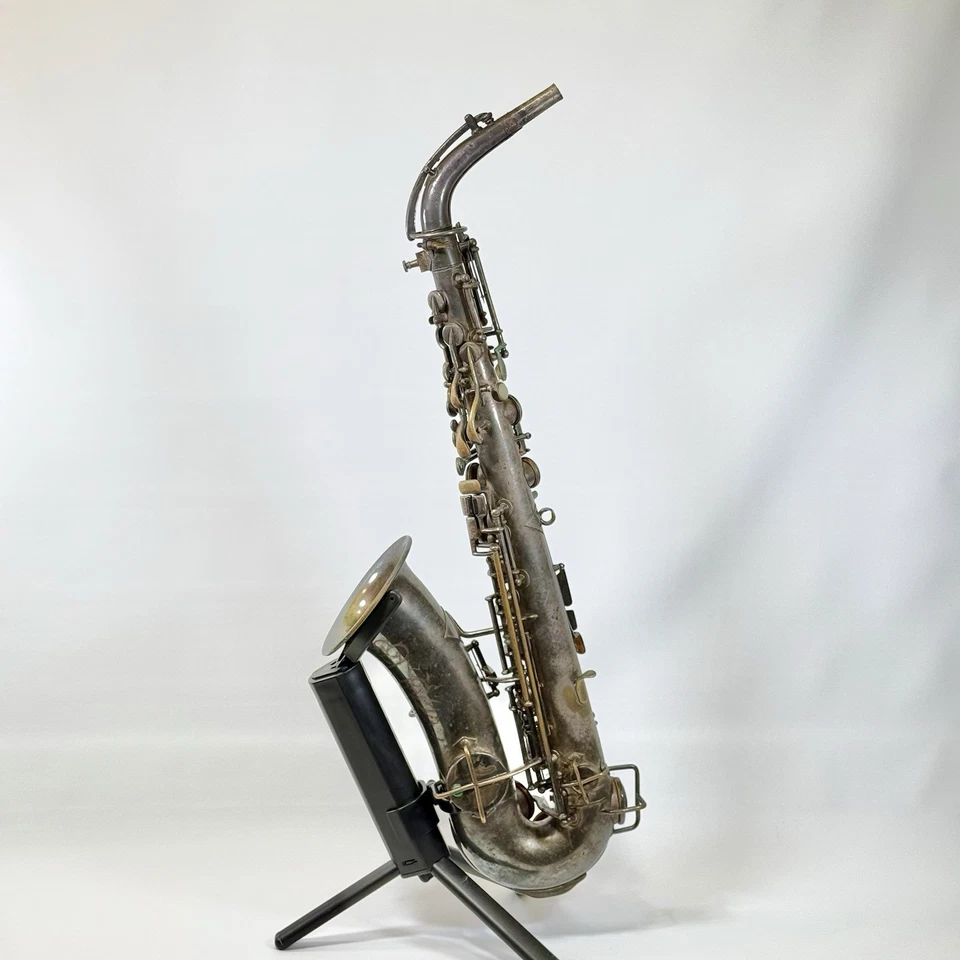 Saxo alto artesanal Martin Low Pitch vintage de los años 20 #28589 con estuche - piezas/reparación Foto 2 de 4