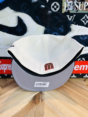 New Era Topperz México Azteca Calavera Jefe Negro Metálico Rojo Dorado 7 1/2 Raro - Imagen 5 de 5
