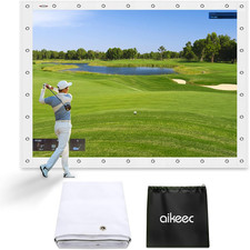 Golf Simulator Impact Screen 7mm Thickened 8.2x6.8FT Indoor Training w/Grommets