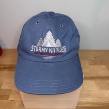 Stormy Kromer Midwestern Goods Hat Blue Embroidered USA Made Adjustable Dad Cap