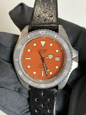 【TAKA】Heuer　ホイヤー（旧ロゴ）　980.007 オレンジ Vintage Heuer 980.007 Professional Diver (Pre-Tag Heuer Era