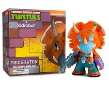 TMNT TRICERATON 7" VINYL ART FIGURE BY KIDROBOT - ORANGE EDITION- NIB!