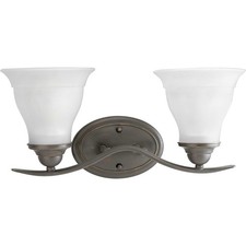Progress Lighting P3191 Trinity 2 Light Bathroom Vanity Light - Bronze