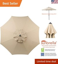 Elegant 9ft Vented Umbrella Canopy with Fade Resistance Excellent Sun Coverage