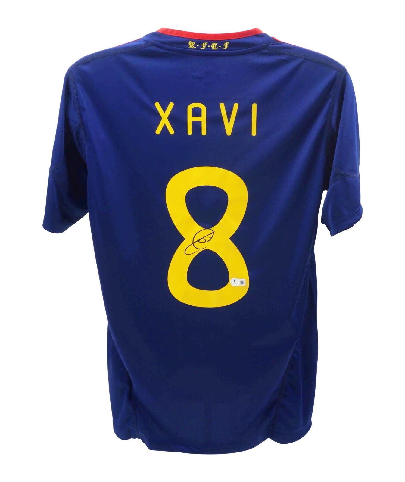 XAVI 8 スペイン代表 ジャージ 2010 ベケット鑑定済 Xavi Hernandez Signed 2010 World Cup Final Spain Soccer Jersey