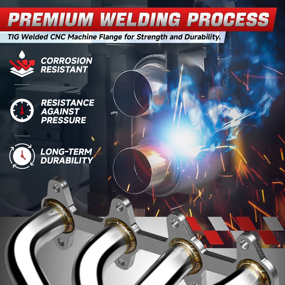 Colector de cabezal de escape de acero inoxidable de 2,2 L para Chevy S10 GMC Sonoma 1994-2003 Foto 4 de 4