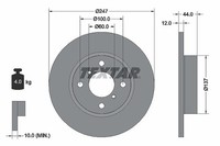 2X Textar Bremsscheibe Vorderachse U.A. FüR Opel, Suzuki, Vauxhall