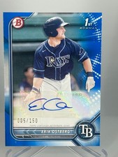 2022 1st Bowman Paper Blue Erik Ostberg Auto /150