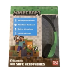 MINECRAFT BLUETOOTH KID  SAFE HEADPHONES AGES 6+ NEW FREE SHIPPING