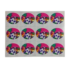Vintage Lisa Frank Sticker Sheet S112 -Cows -Hearts -HTF Rare 80s Unused