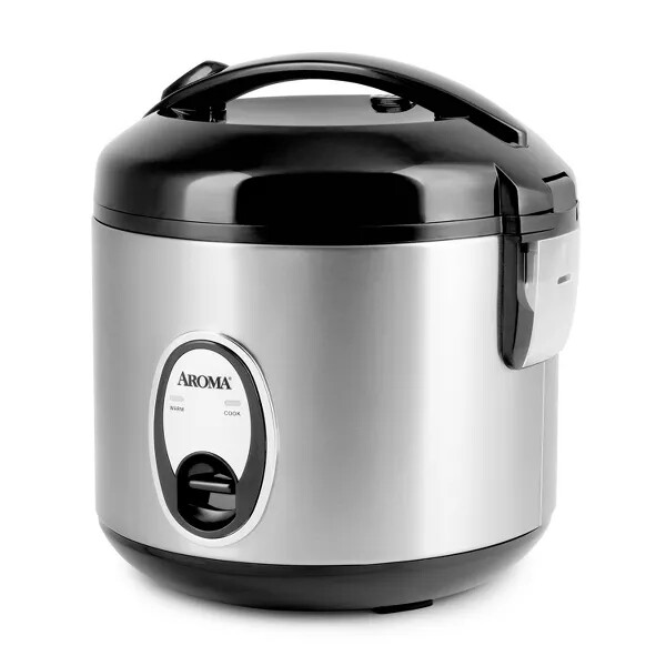 Aroma 8 Cup Rice Cooker - Stainless Steel ARC-904SB