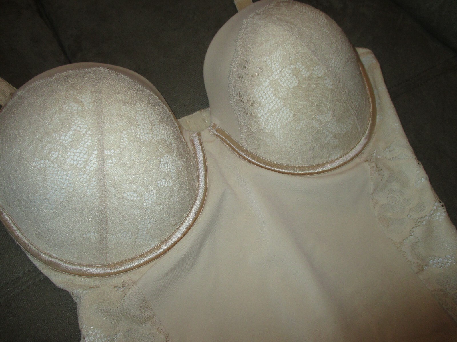NWOT Maidenform 34D Shaper Tan Underwire Nyln/Spndx AdjStraps *SeeDescription