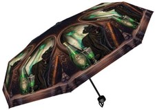 Fantasy Regenschirm Schirm Taschenschirm schwarze Katze Lisa Parker Absinth
