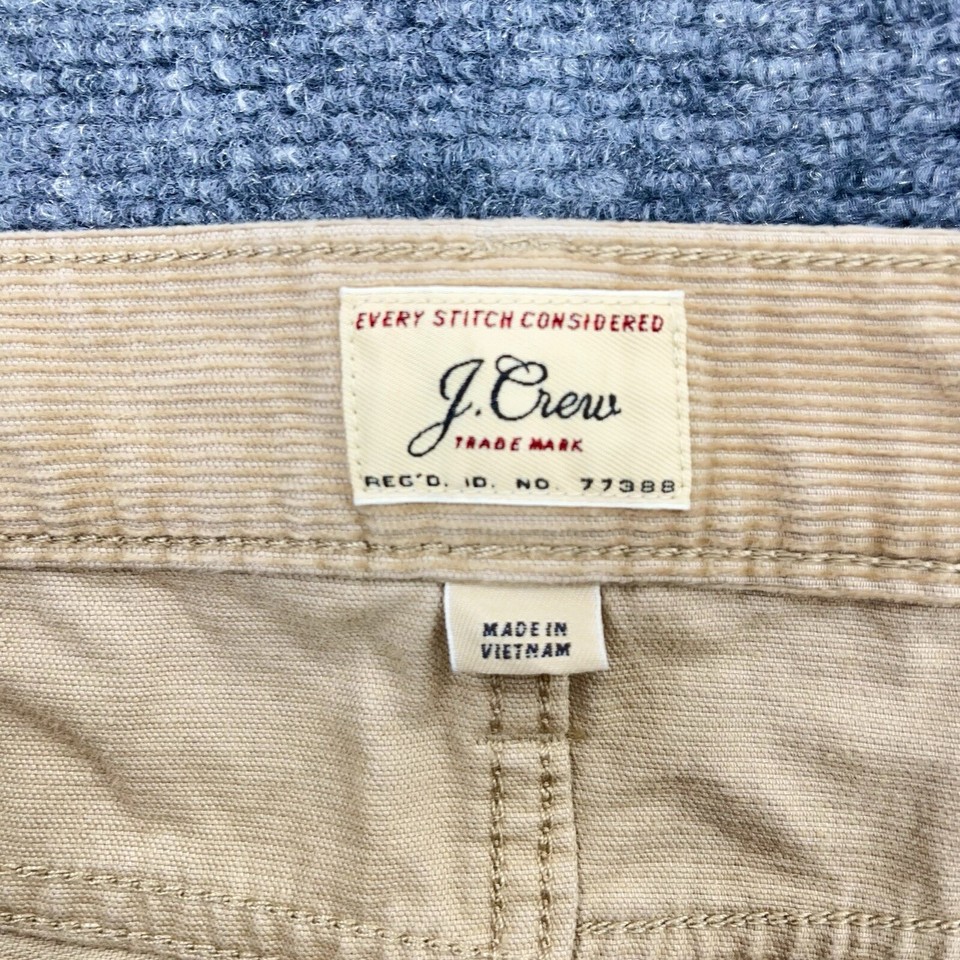 J Crew Corduroy Pants Mens 31x32 Style 484 Slim Straight Chino Casual