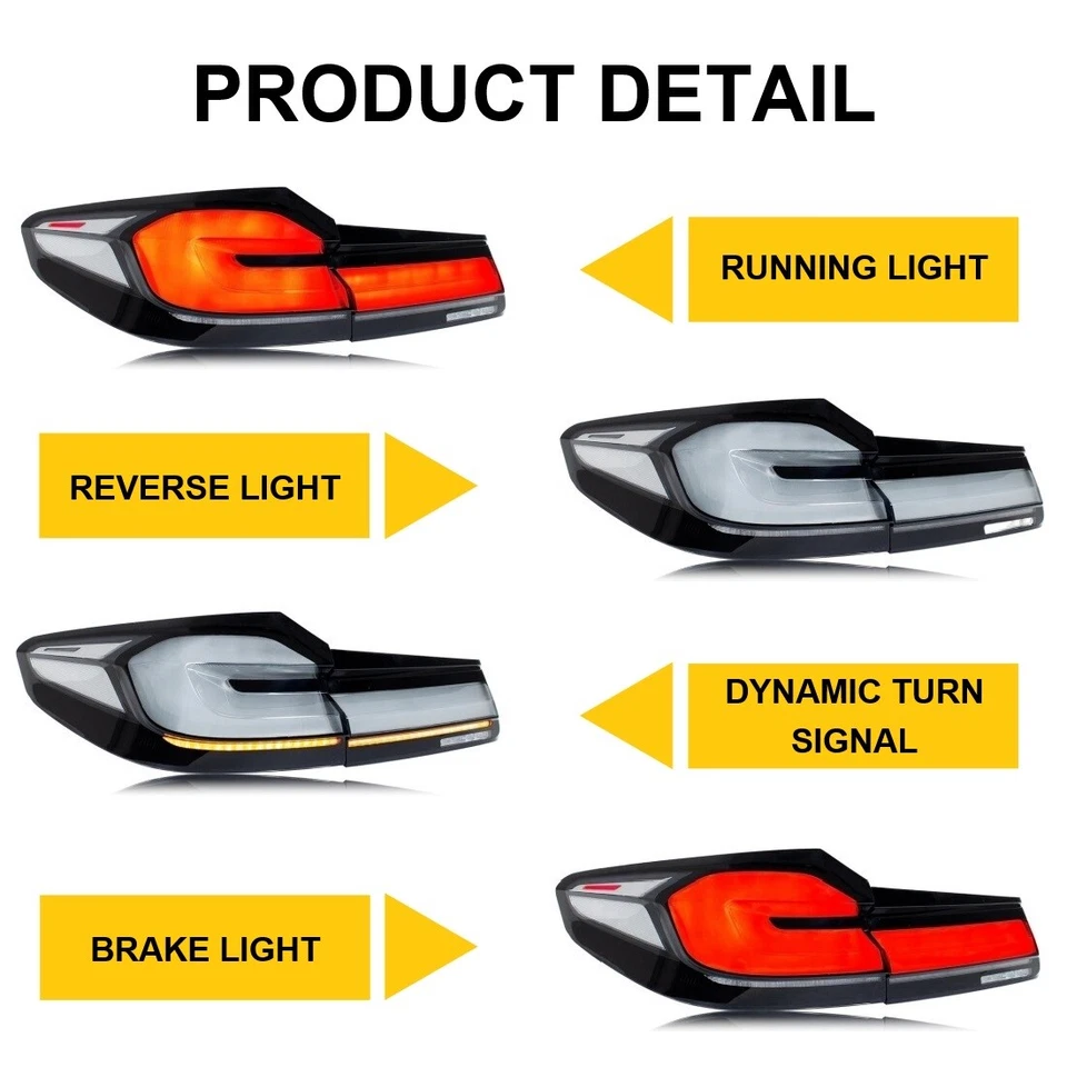 Luces traseras LED blancas ahumadas nuevas para BMW G30 G38 M5 F90 520i 530i 540i 2017-2020 Foto 3 de 4