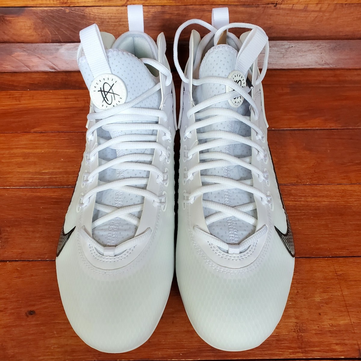 Nike Huarache 9 Elite LAX Lacrosse Cleats Men 12 White Black  display picture 2