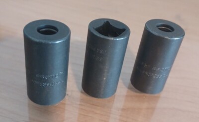 Proto Professional 6931 3/8'' Drive, 1/4'' Hex, Bit Holder, Black Oxide, Qty 3