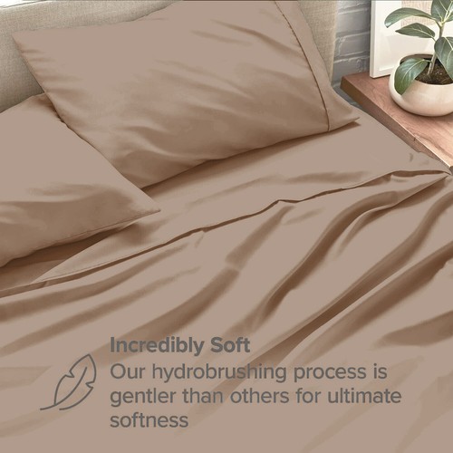 Luxury 100% Egyptian Cotton Flat Sheet Bed Sheets 400TC Single Double King Size - Picture 35 of 43